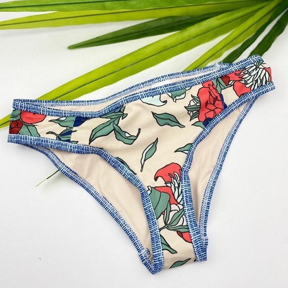Tavik Jayden Beige Floral Print Bikini Bottom - Picture 4 of 7